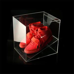 Tshiab tuaj txog xuas tes ua khoom kim heev ncaws khau Acrylic Box khau tub rau khoom