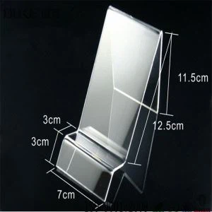 Desktop Acrylic Mobile Xov Tooj Muag Plexiglass Xov Tooj Ntawm Lub Tuam Muag Zaub