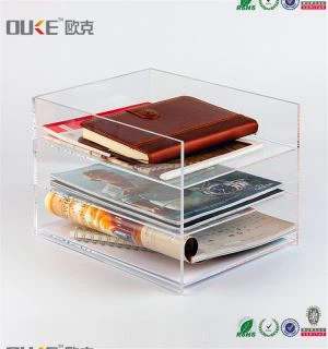 Tshiab Tsim Duab Pleev Xim Acrylic Book Holder Stand Cov Ntawv Khib Rau Cov Menyuam