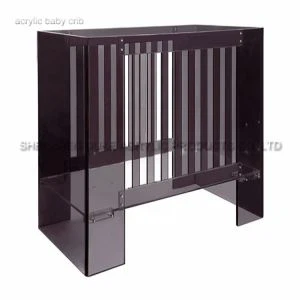 Kev Adjustable Nqaij Ntiv Nplhaib Ntshiab Acrylic Tus Menyuam Cribs Lag luam Wholesale