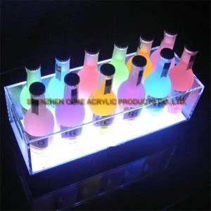 Tuam Tshoj Cov Ntaub Ntawv Sib Txawv Loj Kab Wine Design Acrylic Wine Shelf Rack