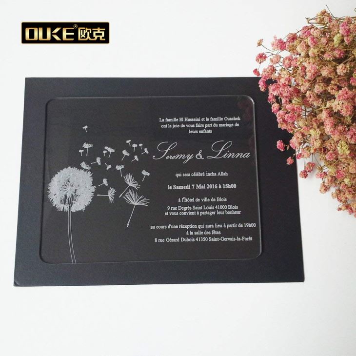 Clear Wedding Invitations With Printed