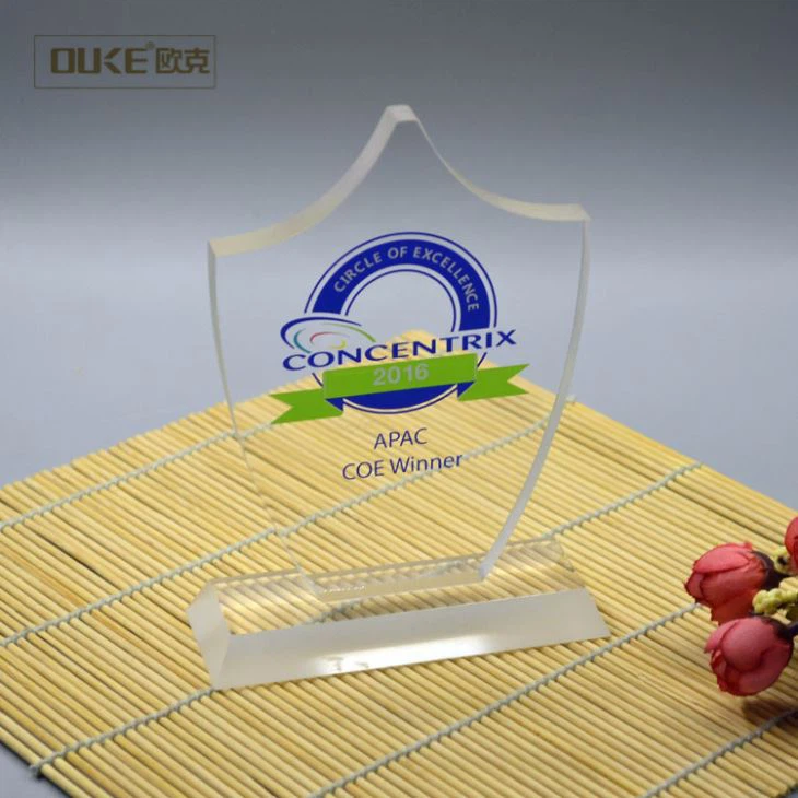 Manufacture Roof Shape Blank Acrylic Award Trophy