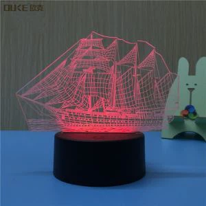 Kev Cai Boat Ntse Acrylic Led Teeb Zaub