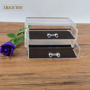Kev Cai Transparent ob npaug pob Acrylic Makeup Box