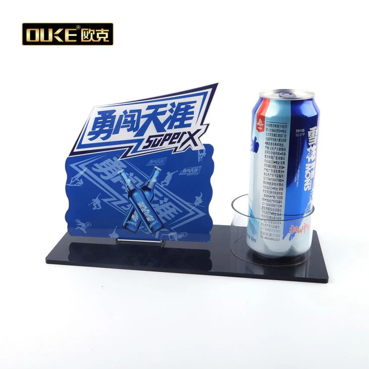 Acrylic Blue Super X For Beer Display