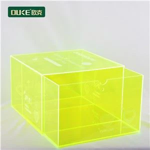 Fabricate Lub Teeb Ntsuab Acrylic zaub Box
